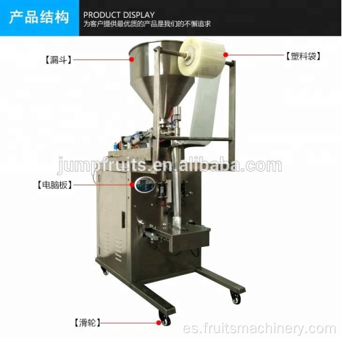 Máquina de llenado de líquido de mermelada de mermelada de mermelada semiautomática